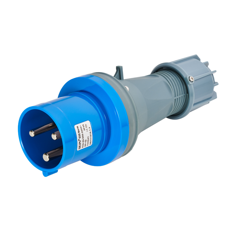 63A (2P+E) 夾爪電纜緊固插頭（tóu）TYP641-IP44